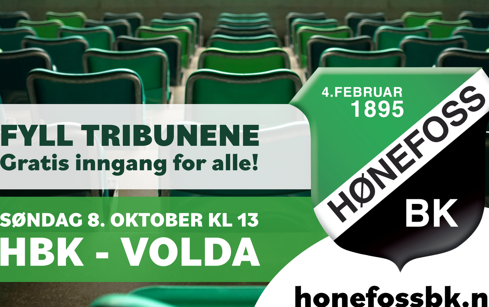 Møt opp og støtt våre menn i jakten på seier!
